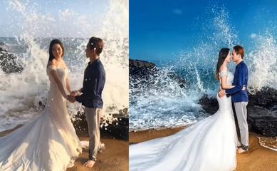 精修前的婚纱照&rdquo;vs&ldquo;精修后的婚纱照&rdquo;,网友:看完想嫁人了|婚纱照|新娘|嫁 .